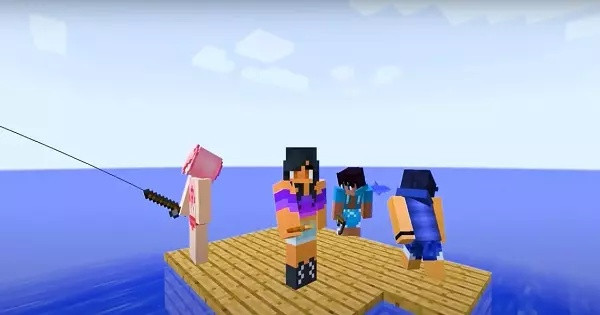 When the riverbed narrowed, what effect did the rafters notice?