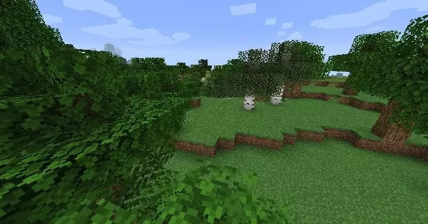 Which mob supplies meat and is found in many of the grassy biomes?