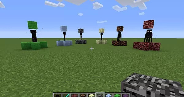 Which mob has the ability to teleport and pickup blocks?