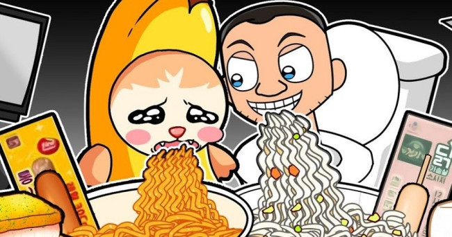 Can you eat noodles like the Banana cat?