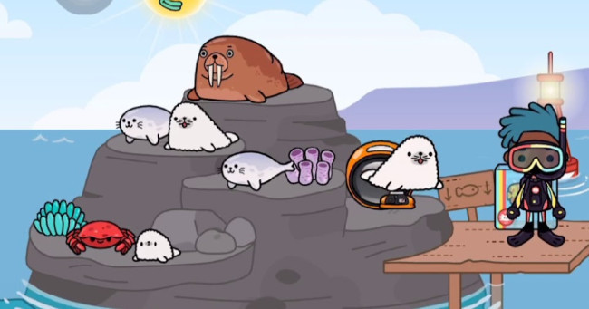 What is the name of the secret underwater area in Toca Life World's Vacation Island?